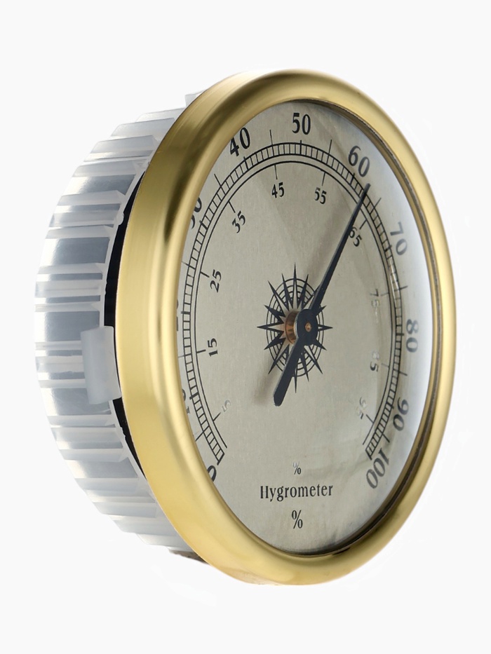 Гигрометр, настенный, d=7.2 см, золотая рамка