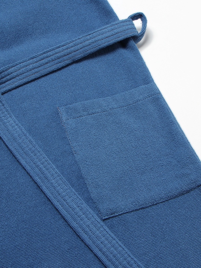 Халат махровый Этель, мужской размер 56-58 цвет синий, 100% хлопок, 320 г/м²