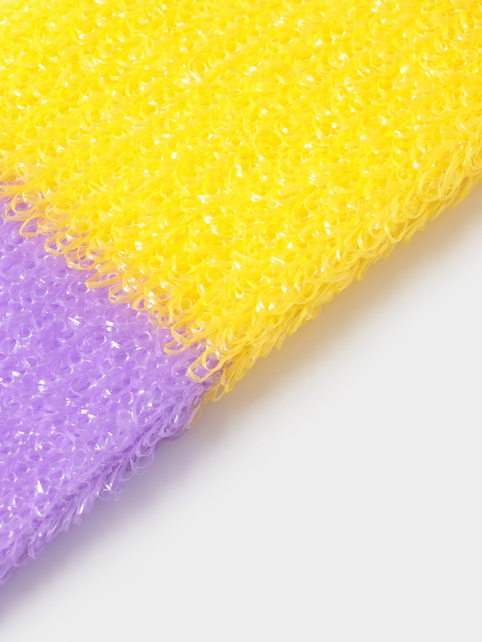 Мочалка для тела Доляна «Трёхцветная», 12×45 см, МИКС