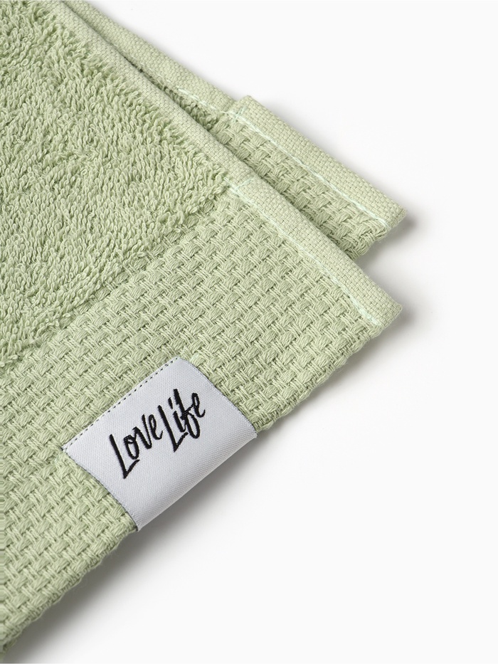 Полотенце махровое LoveLife «Монте» 70×130 см, мятное, 100% хлопок, 430 г/м²