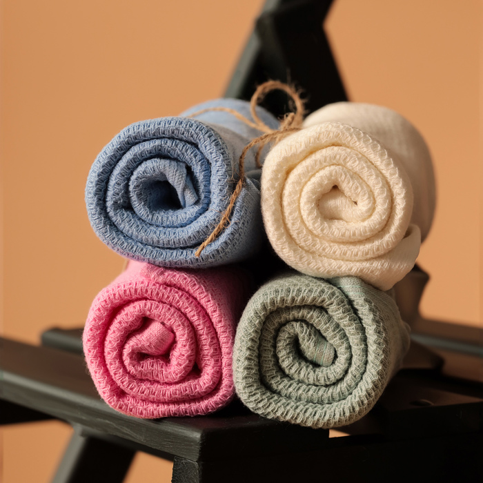 Полотенце вафельное Love Life Sweet Momemt, 70×130 см, хлопок 100%, голубое