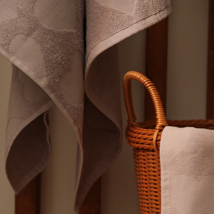 Полотенце махровое Love Life Hearts, 70×140 см, хлопок 100%, светло-розовое