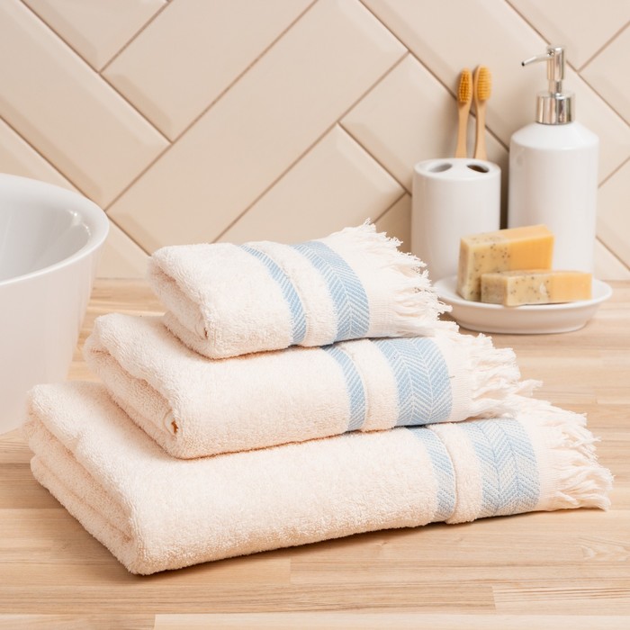 Полотенце махровое LoveLife «Муссон» 70×120 см, аквамарин, 100% хлопок, 500 г/м²