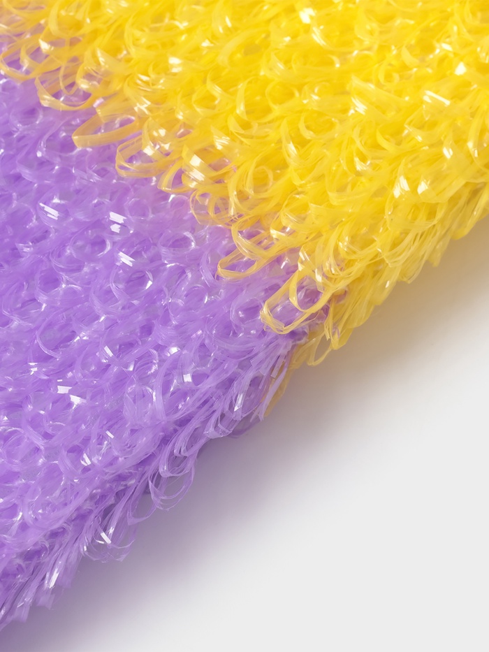 Мочалка для тела Доляна «Трёхцветная», 12×45 см, МИКС