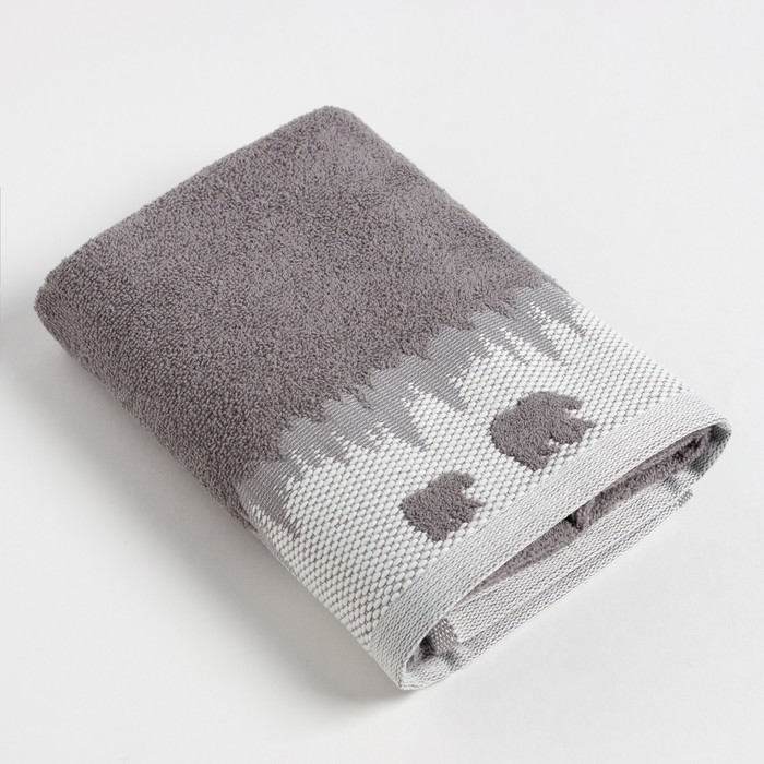 Полотенце махровое Love Life «Winter dream» 70×130 см, серый, 100% хл, 400 г/м²