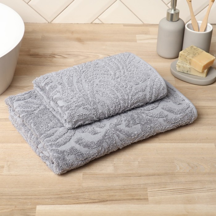 Полотенце махровое Love Life «Муссон», 70×140 см, хлопок 100%, серое