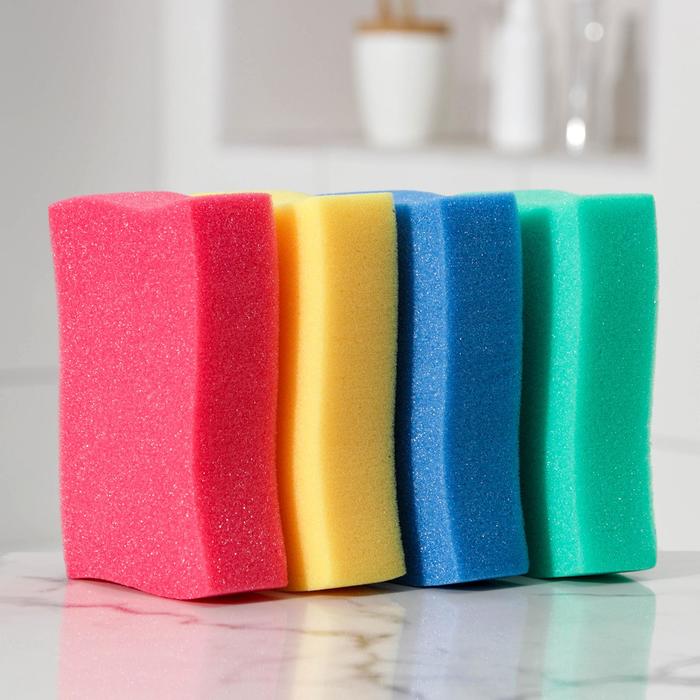 Губка для тела «Волна», 8×14×4 см, МИКС