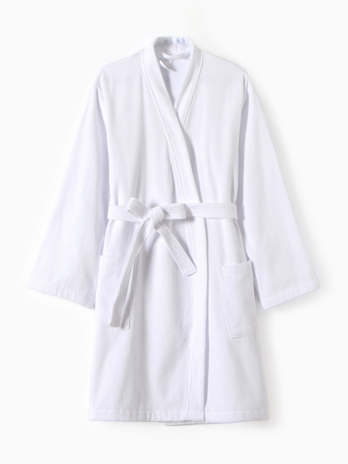 Халат махровый Этель, мужской размер 56-58 цвет белый, 100% хлопок, 320 г/м²