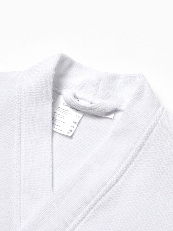 Халат махровый Этель, мужской размер 56-58 цвет белый, 100% хлопок, 320 г/м²