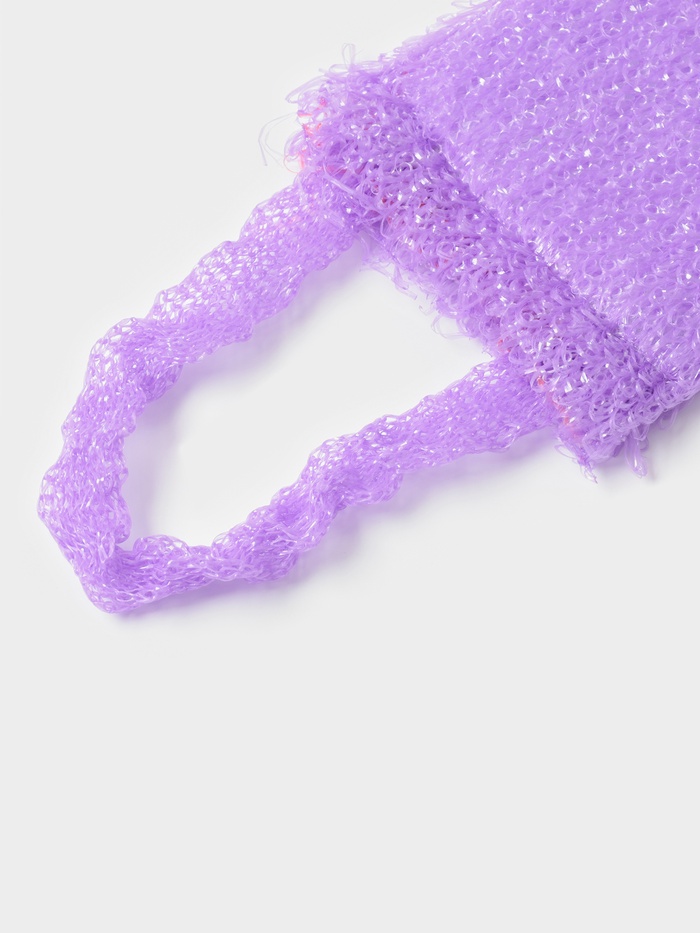 Мочалка для тела Доляна «Трёхцветная», 12×45 см, МИКС