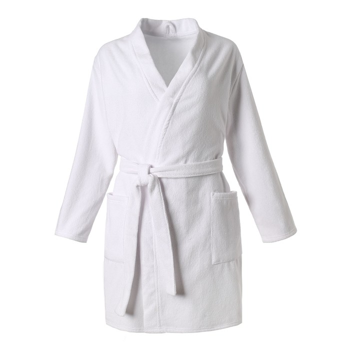 Халат махровый Экономь и Я женский, размер 42-44 цвет белый, 100% хлопок с AIRO, 320 г/м²