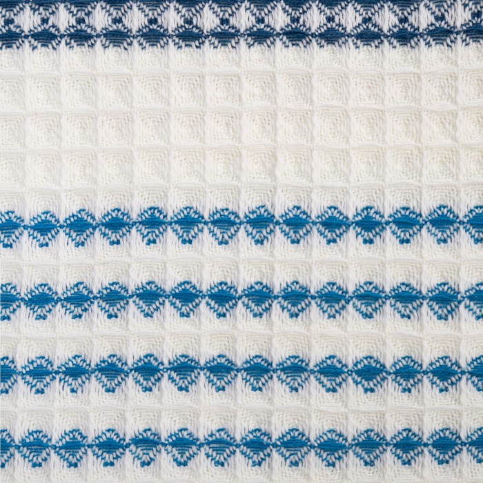 Полотенце вафельное банное «Этель» Waffle 70×140 см, 100% хлопок, 280 г/м², коричнево-голубое