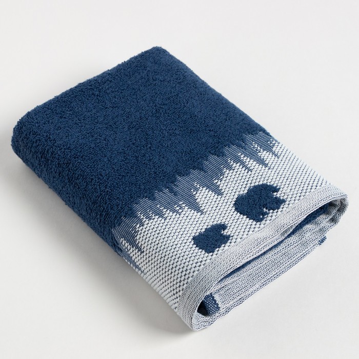 Полотенце махровое Love Life «Winter dream» 70×130 см, синий, 100% хл, 400 г/м²