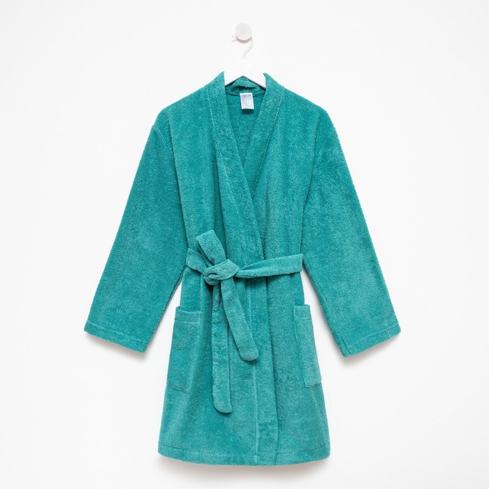 Халат махровый Экономь и Я женский, размер 46-48 цвет голубая трава, 100% хлопок, 320 г/м²