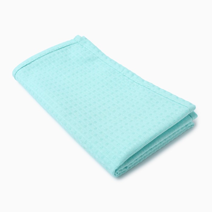 Полотенце вафельное «Экономь и Я», 50×90 см, хлопок 100%, небесное