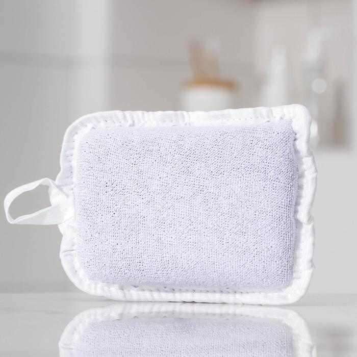 Губка для тела с эффектом пилинга, 10×12×4 см, МИКС