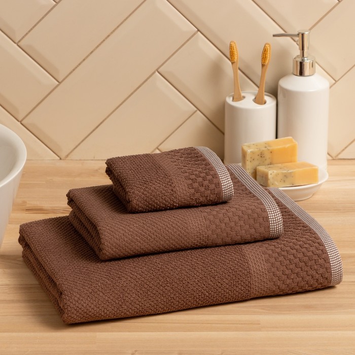 Полотенце махровое LoveLife Royal 70×140 см, цвет капучино, 100% хлопок, 450 г/м²