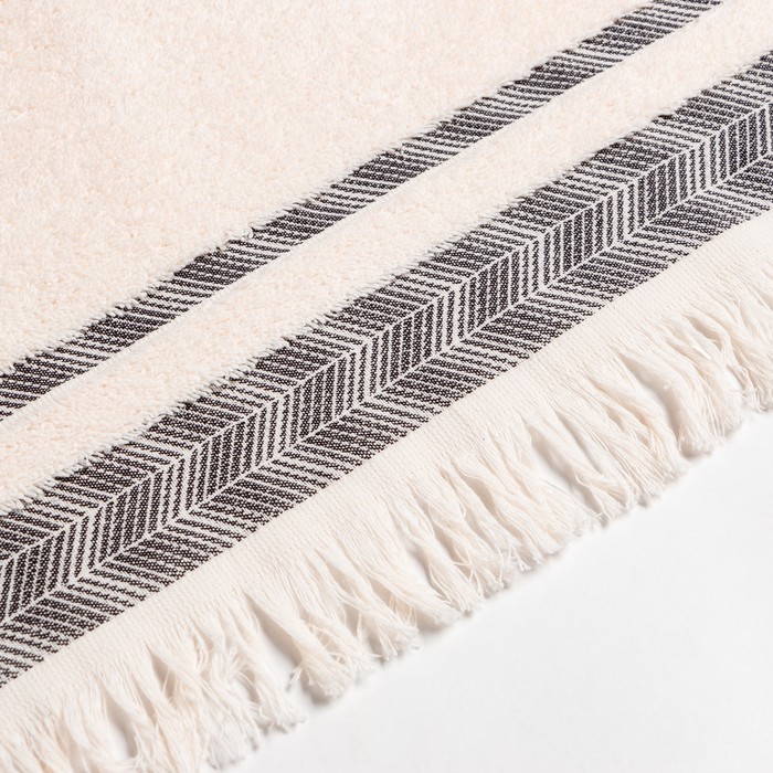 Полотенце махровое LoveLife «Муссон» 70×120 см, чёрный, 100% хлопок, 500 г/м²