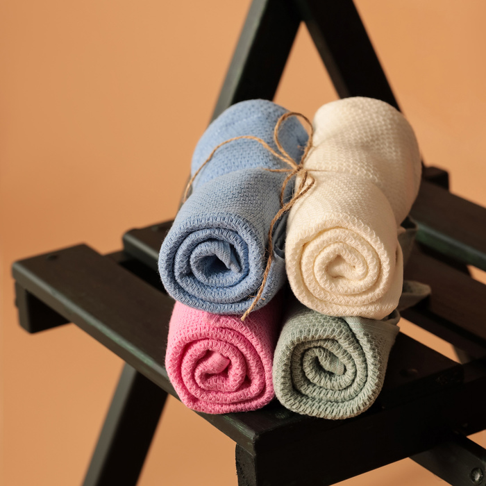 Полотенце вафельное Love Life Sweet Momemt, 70×130 см, хлопок 100%, голубое