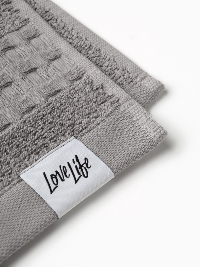 Полотенце махровое LoveLife «Регистан» 70×130 см, серое, 100% хлопок, 500 г/м²