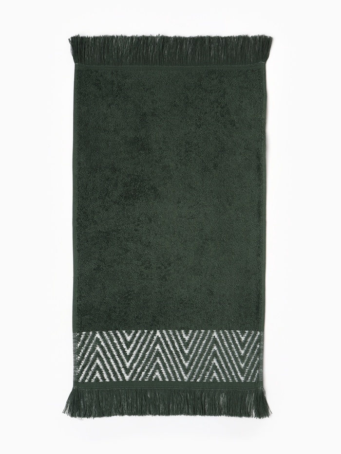 Полотенце махровое LoveLife «Танами» 70×130 см, зелёное, 100% хлопок, 430 г/м²