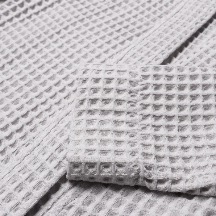 Халат вафельный женский удлиненный «Этель» Boho, размер 54-56, хлопок 100%, серебряный