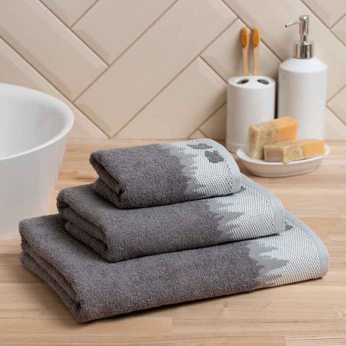 Полотенце махровое Love Life «Winter dream» 70×130 см, серый, 100% хл, 400 г/м²