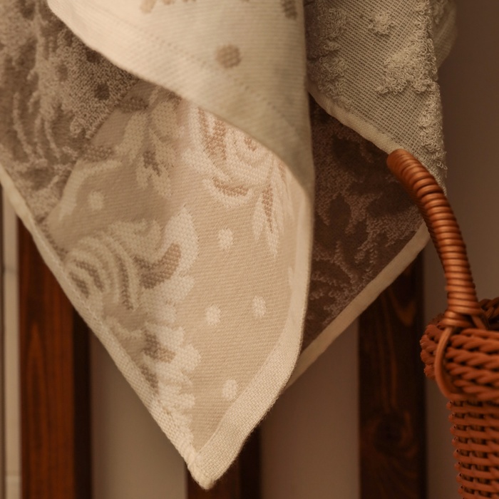 Полотенце махровое «Этель. Классика», 67×140 см, молочное