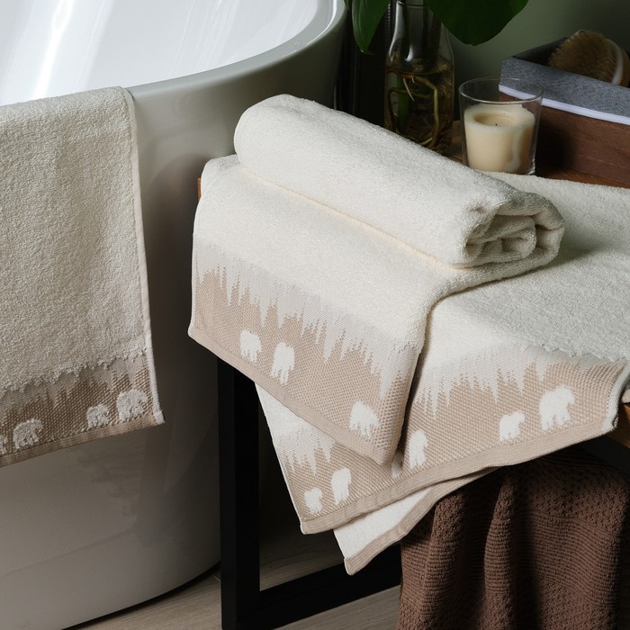 Полотенце махровое Love Life «Winter dream» 70×130 см, белый, 100% хл, 400 г/м²