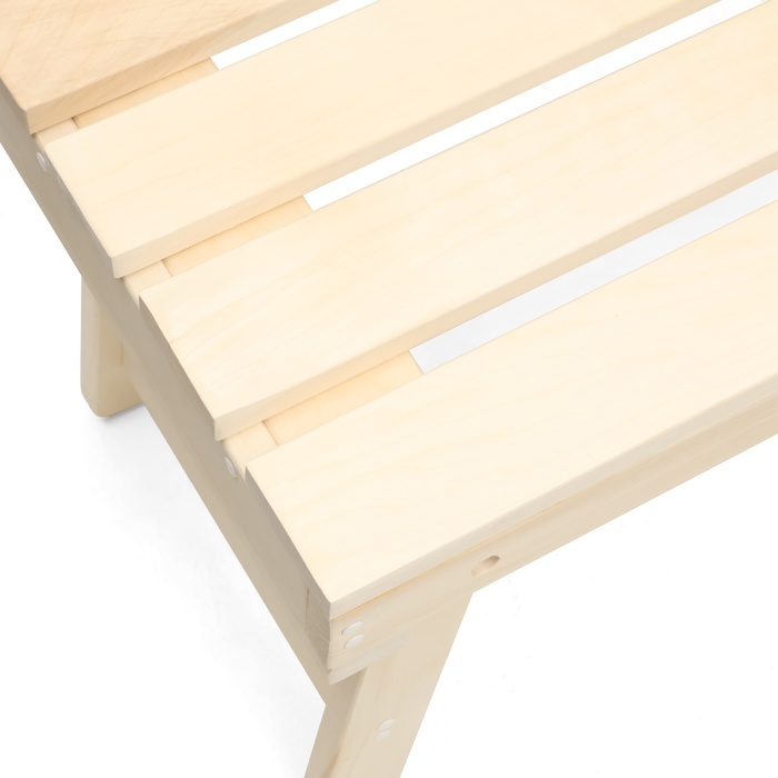 Лавка деревянная, 100×44×43 см, складная, липа