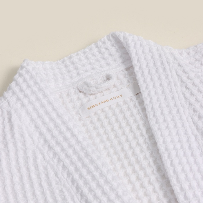 Халат вафельный женский SL HOME: Boho «Блан де Блан», размер XL, хлопок 100%, белый