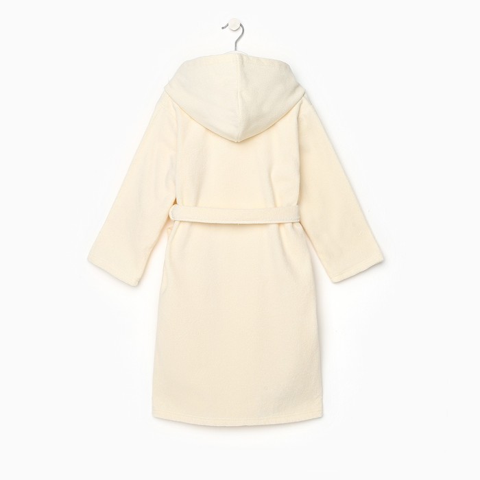 Халат махровый детский «Экономь и Я», размер 32, хлопок 100%, молочный
