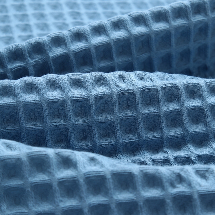 Полотенце вафельное банное «Этель» Boho, 45×90 см, хлопок 100%, синее