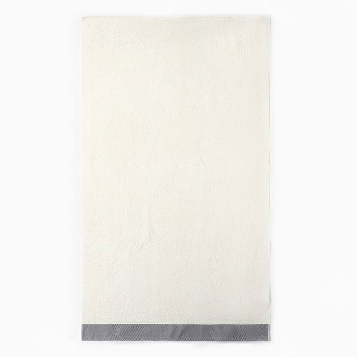 Полотенце махровое Love Life Honey, 70×140 см, хлопок 100%, молочное, серое