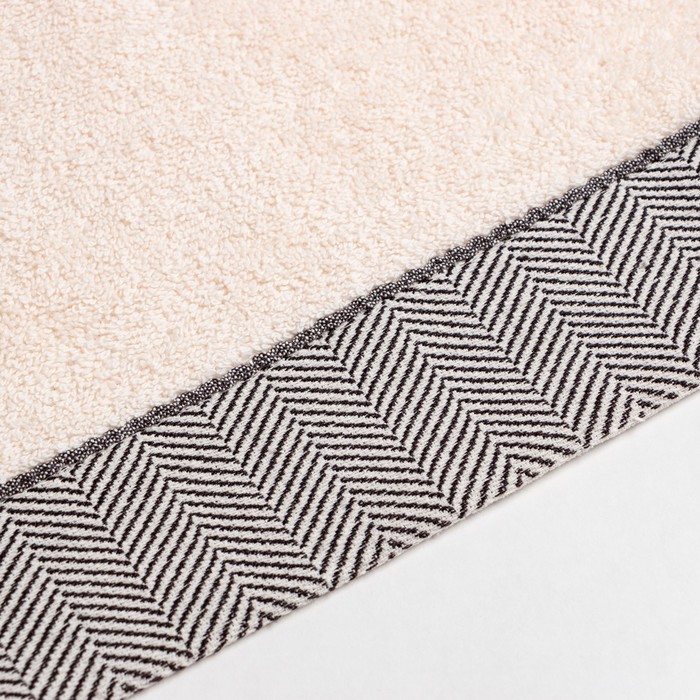 Полотенце махровое LoveLife «Бриз» 70×120 см, чёрный, 100% хлопок, 500 г/м²