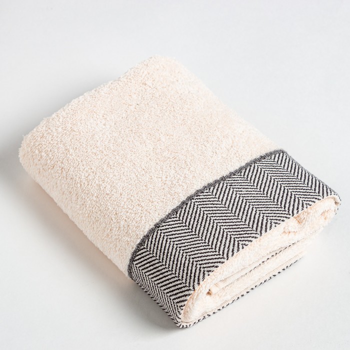 Полотенце махровое LoveLife «Бриз» 70×120 см, чёрный, 100% хлопок, 500 г/м²