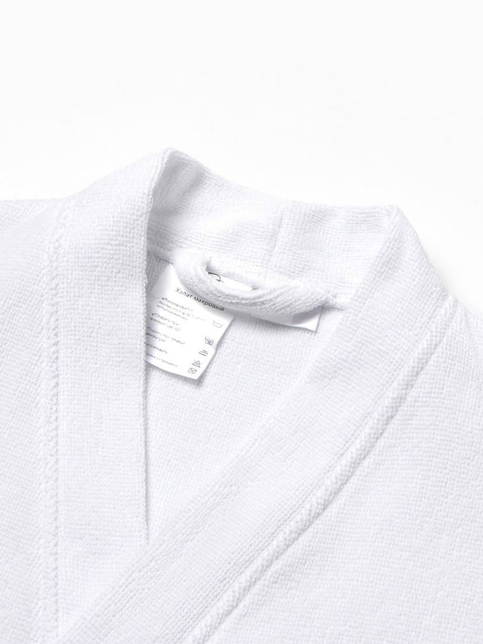 Халат махровый Экономь и Я, мужской размер 56-58 цвет белый, 100% хлопок с AIRO, 320 г/м²