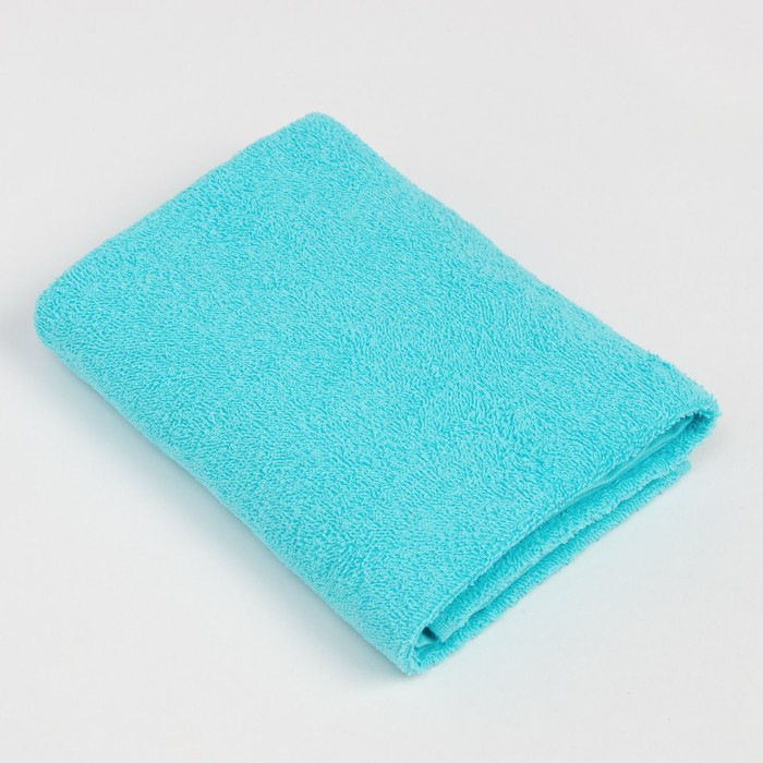 Полотенце махровое «Экономь и Я», 70×130 см, хлопок 100%, голубое