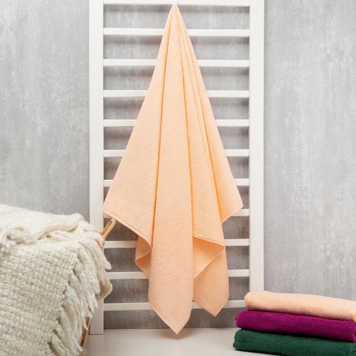 Полотенце махровое «Экономь и Я», 70×130 см, хлопок 100%, персиковое