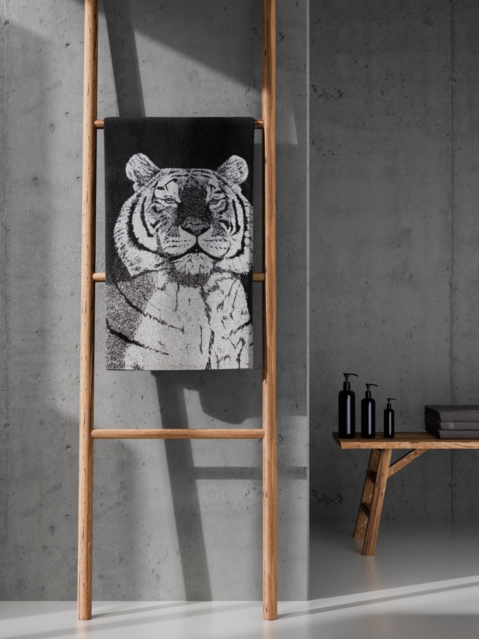 Полотенце махровое Этель «Тигр» 70×130 см, 100% хлопок, 420 г/м²