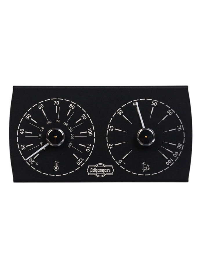 Термометр-гигрометр для бани и сауны «Добропаровъ», металлический, алюминий