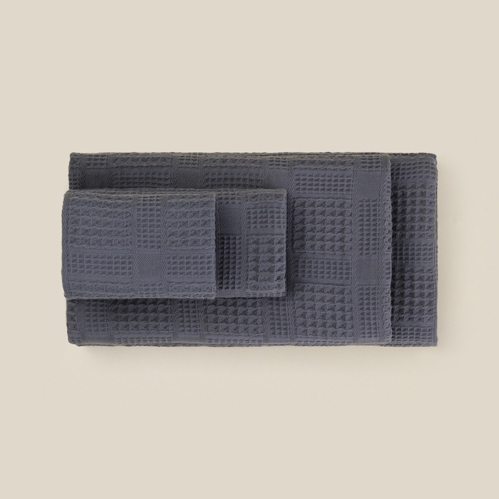 Полотенце вафельное SL HOME: Chess «Гри Сандре», 90×150 см, хлопок 100%, серое