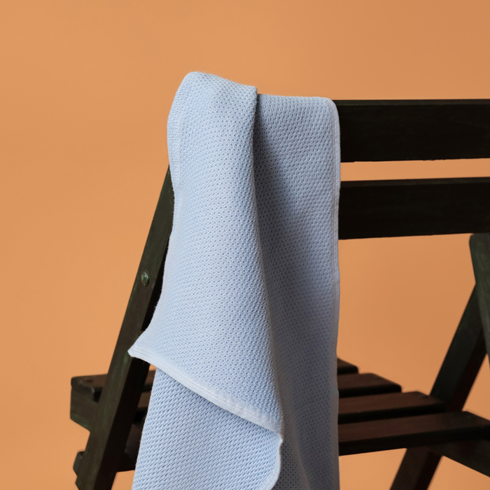 Полотенце вафельное Love Life Sweet Momemt, 70×130 см, хлопок 100%, голубое