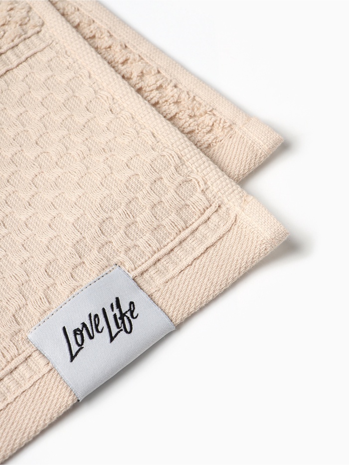 Полотенце махровое LoveLife «Ордос» 70×130 см, бежевое, 100% хлопок, 430 г/м²