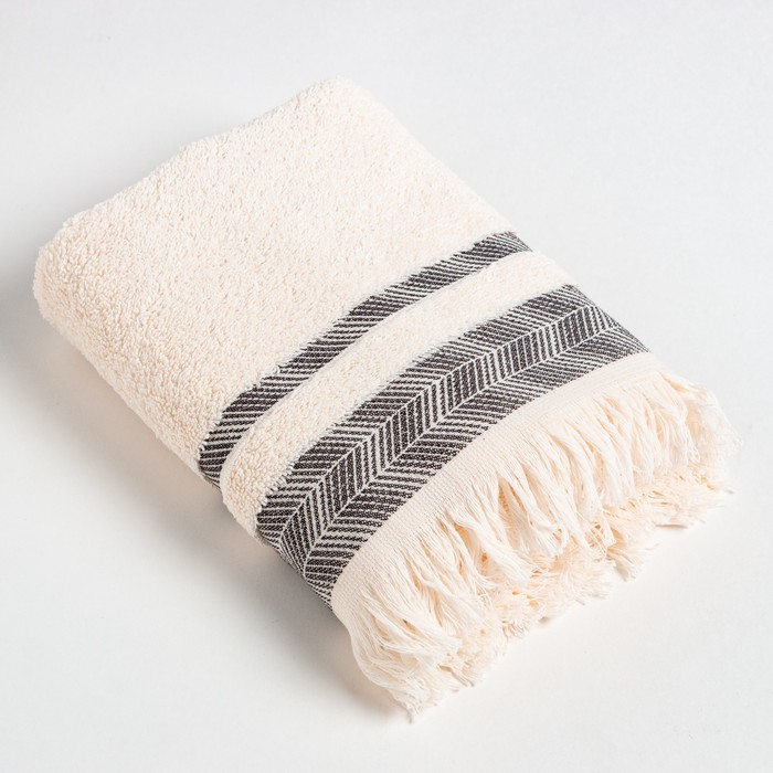 Полотенце махровое LoveLife «Муссон» 70×120 см, чёрный, 100% хлопок, 500 г/м²