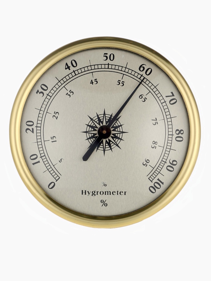 Гигрометр, настенный, d=7.2 см, золотая рамка