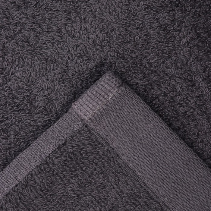 Полотенце махровое Love Life «Самум», 70×140 см, хлопок 100%, тёмно-серое, оранжевое