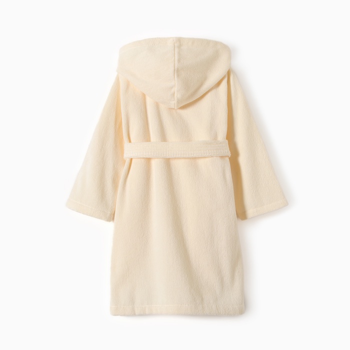 Халат махровый детский «Экономь и Я», размер 32, хлопок 100%, молочный