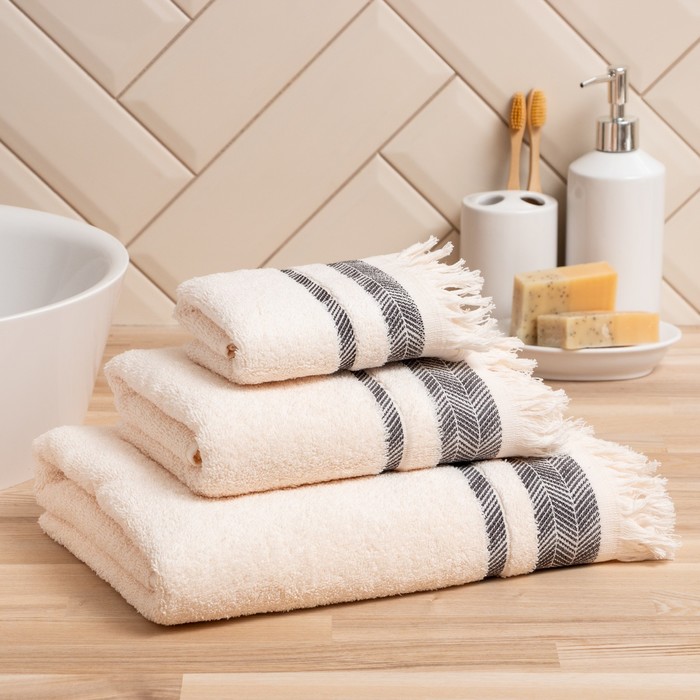 Полотенце махровое LoveLife «Муссон» 70×120 см, чёрный, 100% хлопок, 500 г/м²