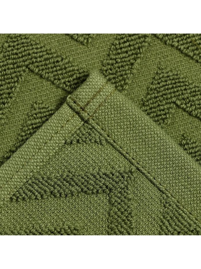 Полотенце махровое LoveLife Zig-Zag, 70×130 см, цвет тёмная трава, 100% хл, 450 г/м²